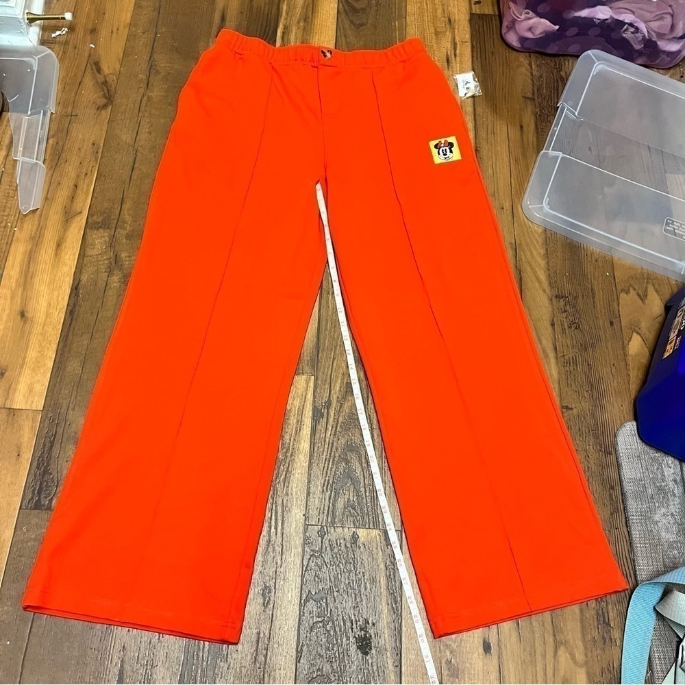 Disney Store Minnie Mouse Ponte Pants Red Orange Large R - Picture 7 of 10